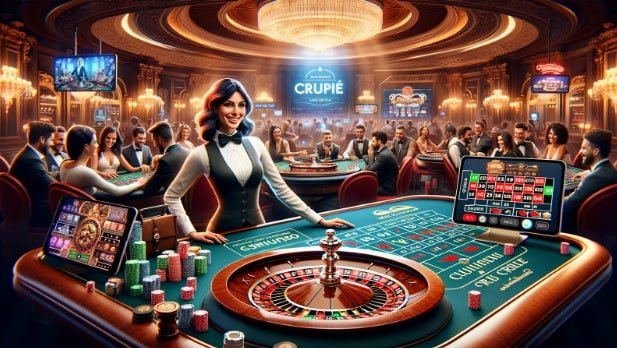 Papan kontrol permainan jenius toto dengan pilihan kategori sepak bola, meja dealer, dan slot